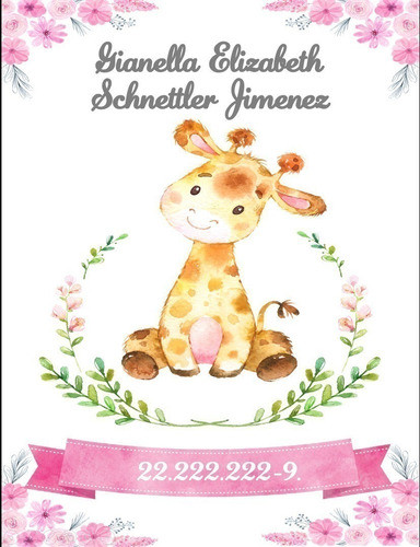 Cuaderno Pediátrico Kit Imprimible Editable | Jirafa 0