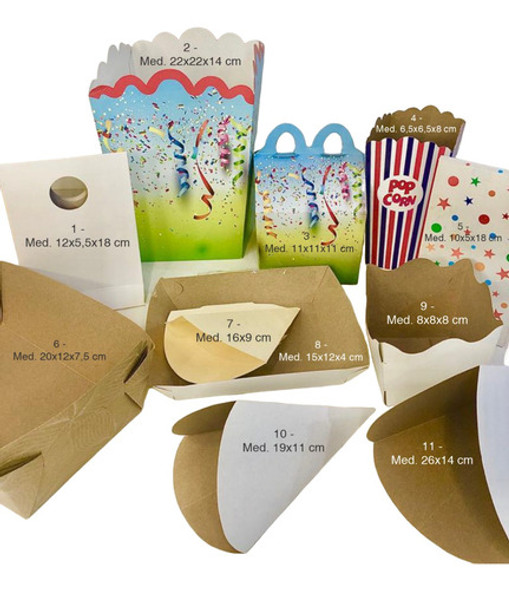 Cajas Carton Conos Papas Fritas Crepes - Kantorbox 0