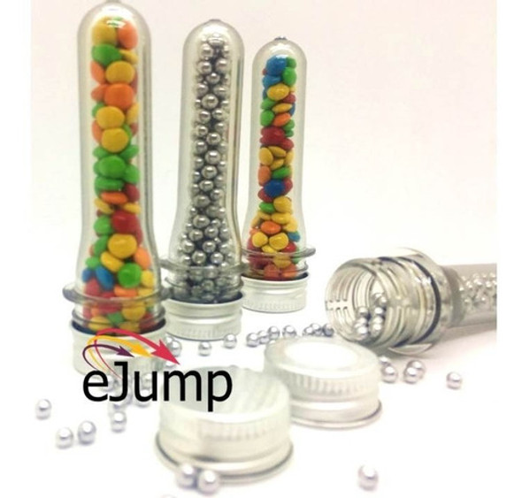 50 Tubos Golosineros 10cm Tapa Metálica Souvenir Cumpleaños 1