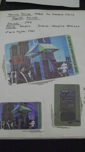 Tarjeta Telef Coleccion Telefonica Argentina Tecnica Amper 2 1