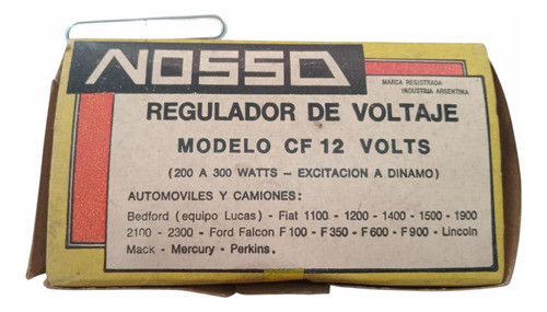Regulador De Voltaje Cf 12 Fiat Mercury Perkins 1
