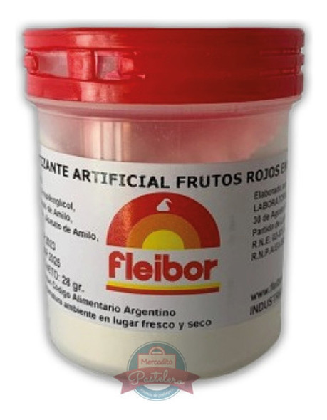 Aromatizante En Polvo Sabor Frutos Rojos 28gr Fleibor 0