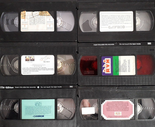 Pack X 6 Casettes Vhs Originales Accion- Thriller- Sin Caja 0