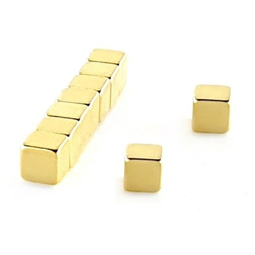 Ímã Neodímio 5x5x5 Mm N35 Dourado 20 Unidades 0