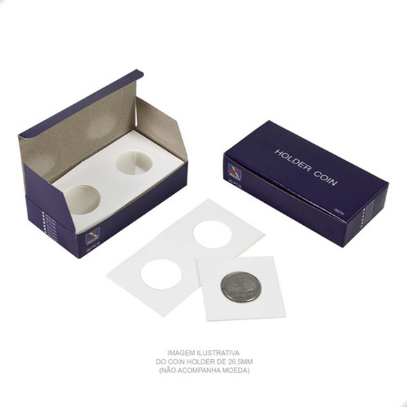 4 Cx Coins Holder Porta Moedas Autocolante 3bzn 17,5mm 0