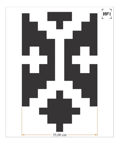 Stencil Pampa Guarda Vintage Piso Pared Mueble 50x60 Pam01 1