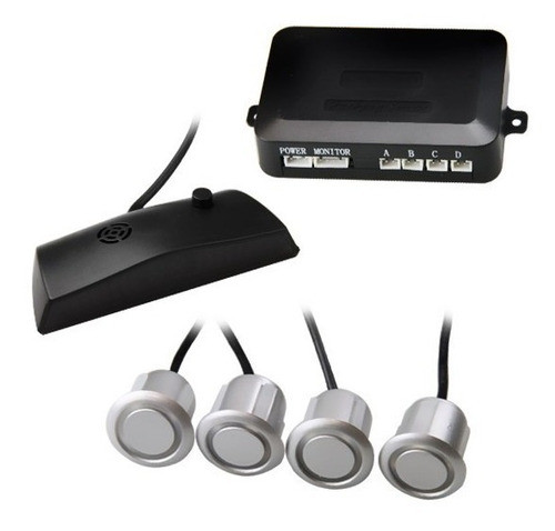Sensor Estacionamento Ré Palio G3 4 Pontos Prata Display Led 0