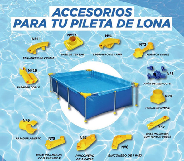Repuesto Pileta Base Rinconero 2 Patas T/pelopincho Pack X 4 1