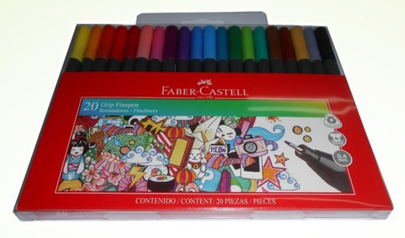 Marcador Fibra 20 Colores  Faber-castell Grip Premium 1