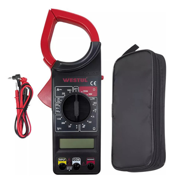 Pinza Amperometrica Digital Westul 1000a Profesional Estuche 0