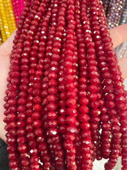 Fio Cristal Vermelho Natural Elegante Tendencia 8mm Promoção 0
