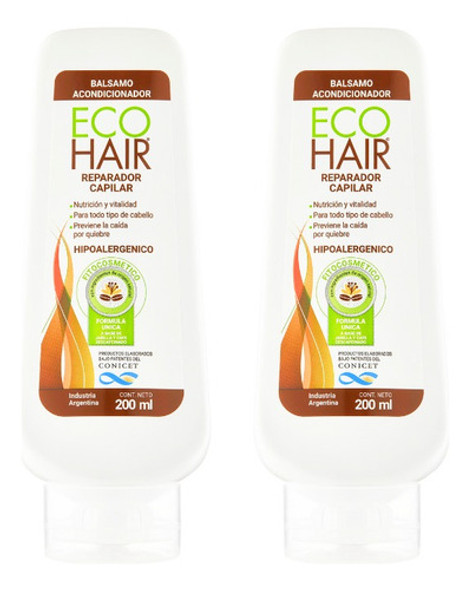 Bálsamo Acondicionador Ecohair 200ml X 2 0