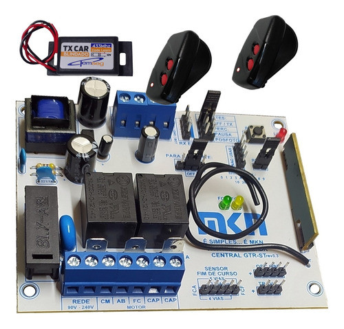 Placa + 2 Controles + 1 Tx Car   P/ Motor Portão Gatter 3000 0