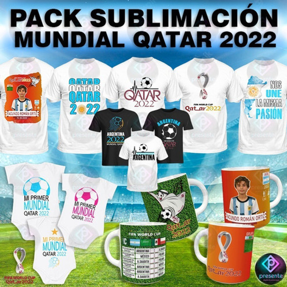 Pack Plantillas Diseños Sublimacion Mundial Qatar 0