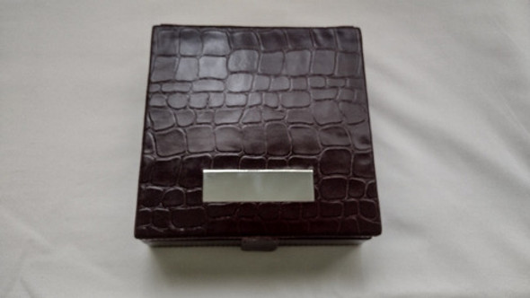 Caja Para Cigarrillos De Madera Forrada En Cuero 0