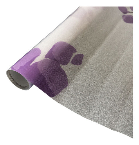 Pelicula Porta Vidro Orquideas Roxa Eletrostatica 200x210cm 0