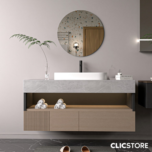 Espelho Premium Redondo 50cm Decoração Banheiro Quarto Sala 1