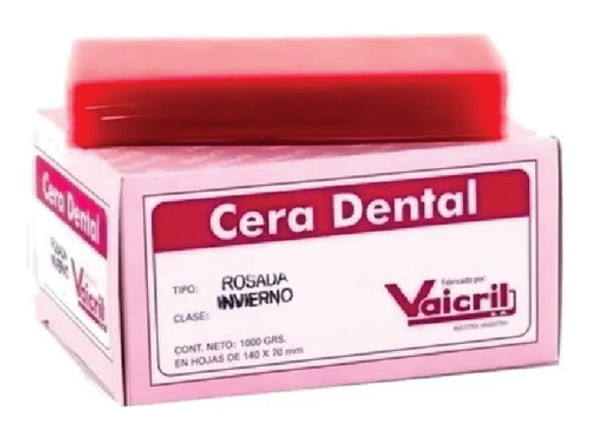 Cera Utility Rosa Laminas Odontologia Dental X 200gr Vaicril 0