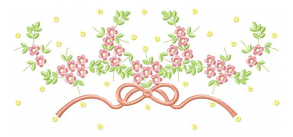 Matriz Para Bordados Maquina Floral Flores Pequeña Lazo 2700 0 Matriz Para Bordados Maquina Floral Flores Pequeña Lazo 2700 0