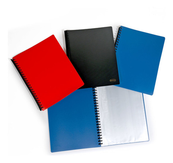 Carpeta A4 Con 20 Fundas Y Espiral Azul - Goldin Papelería 0