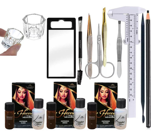 Kit Diseño Cejas Completo Tinta Y Accesorios 0