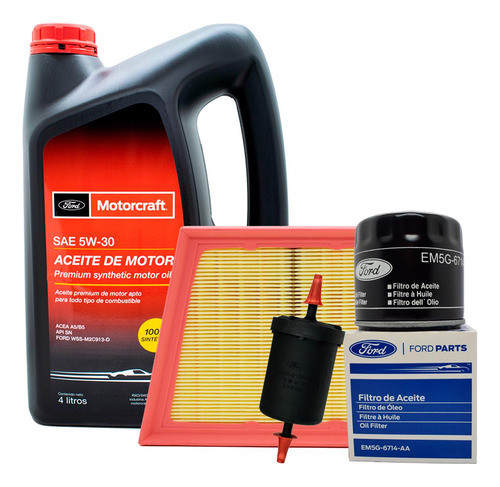 Kit 3 Filtros + Aceite Sintético Motorcraft 5w30 Ford Fiesta 0
