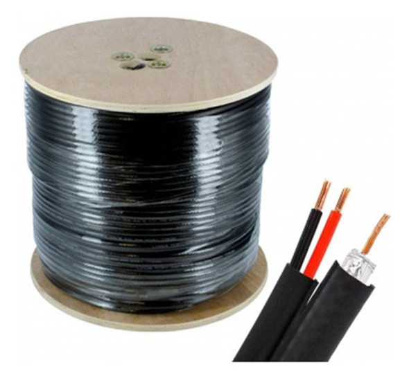Bobina Cable Siames Coaxil + Corriente 220v 305m 0