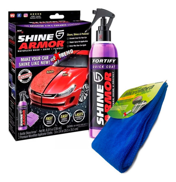 Tratamiento Cerámico Protege Brillo Cera Auto + Paño 380grs 0