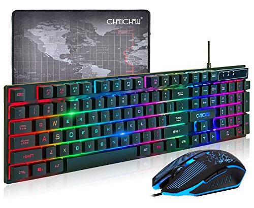 Chonchow Led Teclado Retroiluminado Para Juegos Con Teclado 0