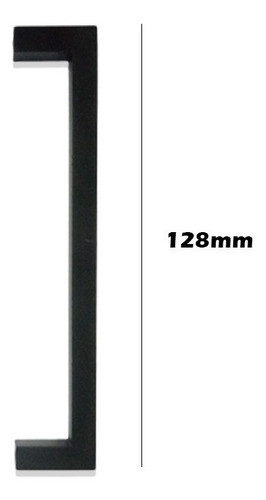Manija P/ Muebles Barral Negro Aluminio 128mm (2 Unid) 1