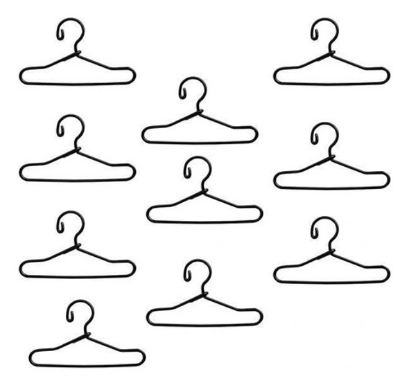 4 Modelo Em Miniatura De Cabides De Vestido De 40mm Preto 0