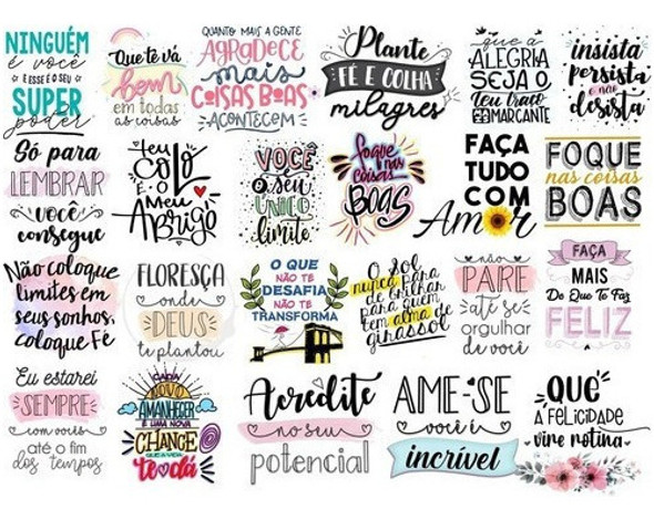 Kit Arquivos Digitais Lettering Frases Motivacionais Png 0