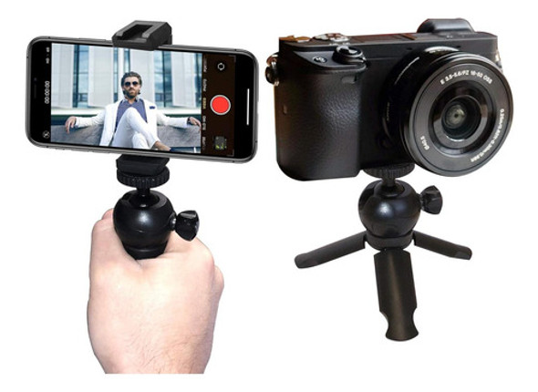 Mini Trípode Y Empuñadura Con Rótula Esférica Vidpro Tt-8 Y 1