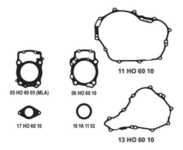 Juego Juntas Completo Honda Cb 250 Twister New 2017 Gaona 1