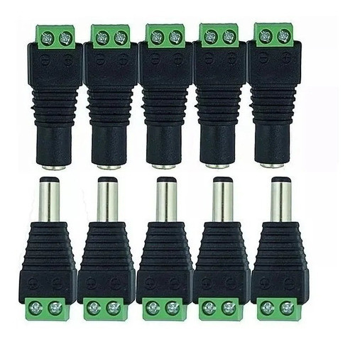 Pack 5 Pares Balun Alimentacion Camara Seguridad. 0