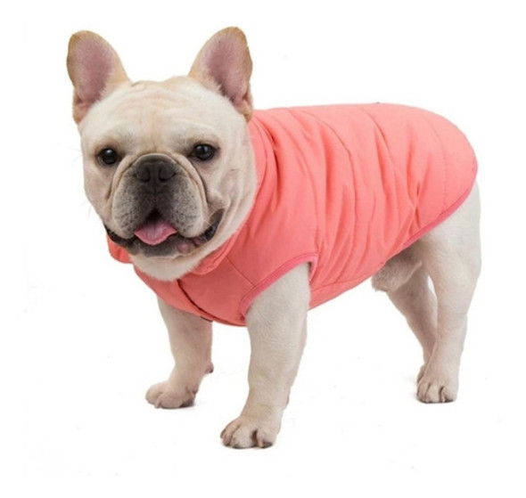 Ropa Capa Abrigo- Perro Mascota Impermeable Forro Polar Rosa 0