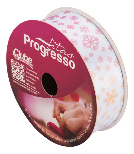 Fita De Cetim 22mm Natal Flocos De Neve Degradê Candy Color 1
