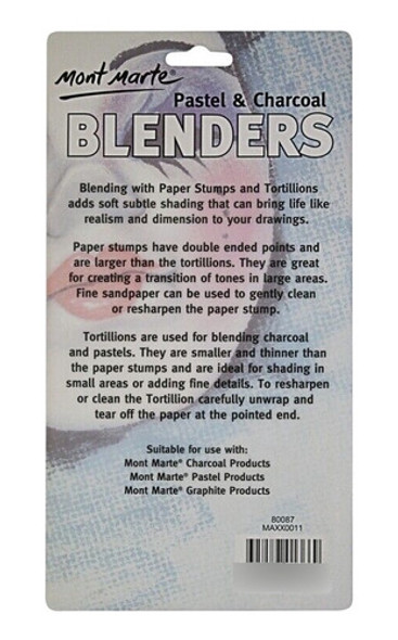 Set 7 Medidas Esfuminos Pastel Charcoal Blenders Mont Marte 1