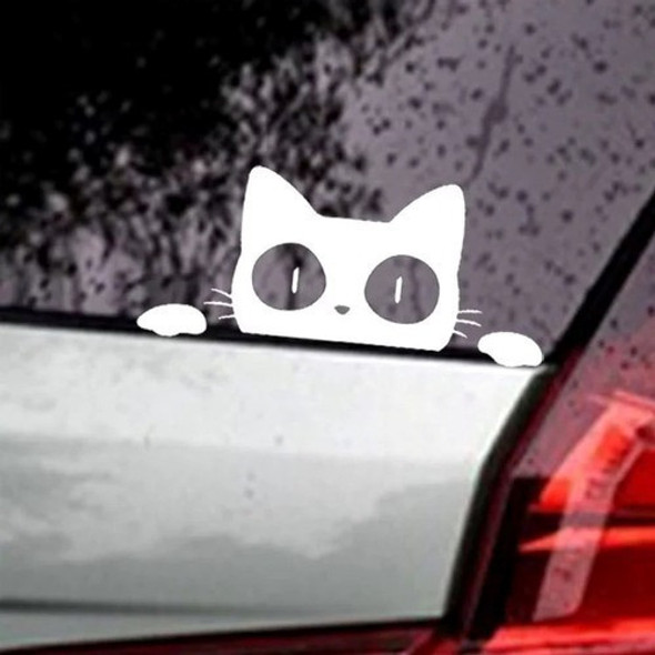 Calco Adhesivo Pegotin Sticker Gato Negro Y Blanco Auto-otro 1