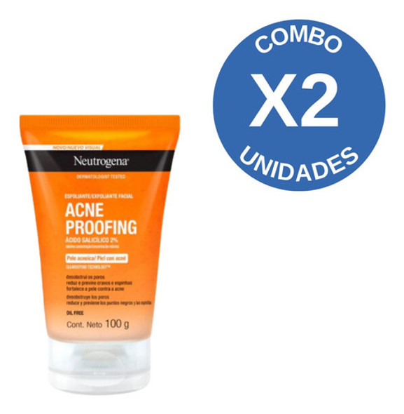 Combo X2 Neutrogena Acne Proofing Gel Exfoliante 100 Ml 1