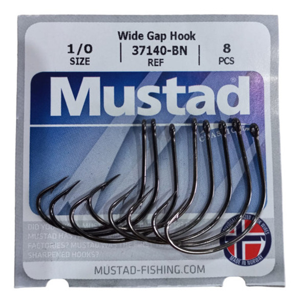 Anzuelo Mustad 37140-bn N°1/0 Ecologico 8 Unidades 0