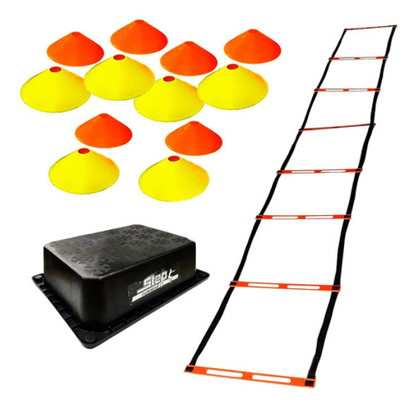 Set Entrenamiento Escalera 10 Conos Step Funcional P 0 Set Entrenamiento Escalera 10 Conos Step Funcional P 0