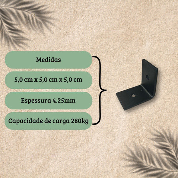 4 Suporte Viga Parede Pergolado Madeiramento 5x5 Cm Forte 1