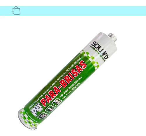 Cola Pu Parabrisa Vidro Automotivo Preta Solufix 420g 0