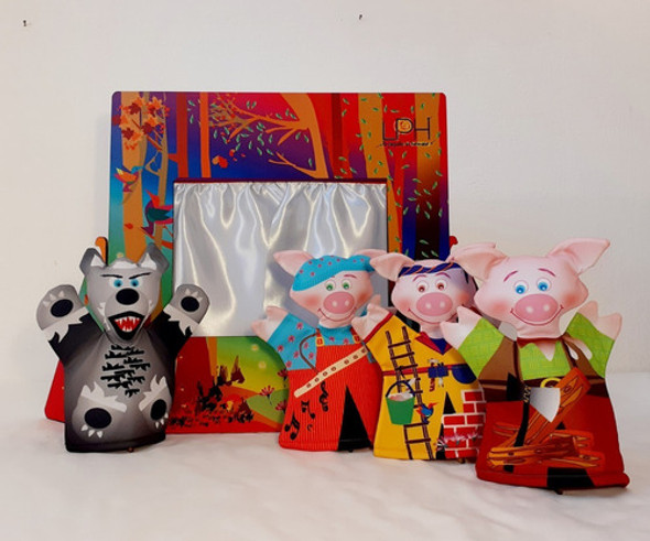 Teatro De Títeres Bosque Con Cuento Los Tres Chanchitos 0