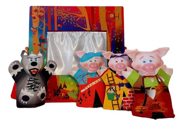 Teatro De Títeres Bosque Con Cuento Los Tres Chanchitos 0