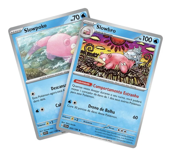Galarian Slowbro & Slowpoke Pokémon Card Kit – Sword & Shield Battle Styles (2021) | Official Copag Portuguese Edition