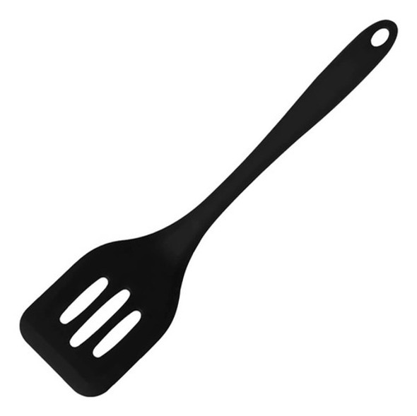 Espátula Perfurada Silicone 29,5cm Vegas Preto Casambiente 0