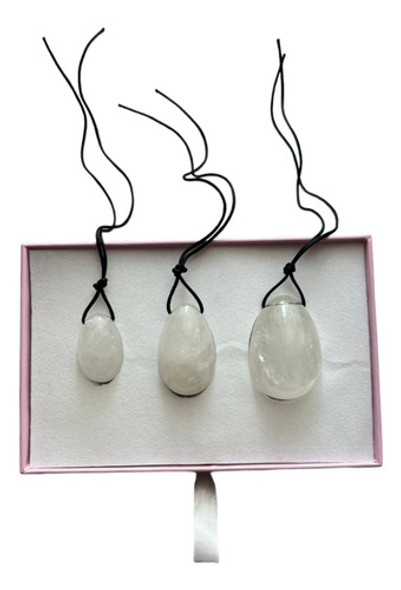 Huevos Yoni Masajeador Set Tamaño S M L Cuarzo Cristal 0