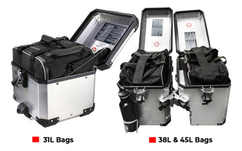 Conjunto Bolsas Internas Top&side Bag Bmw Adventure (3 Un) 1